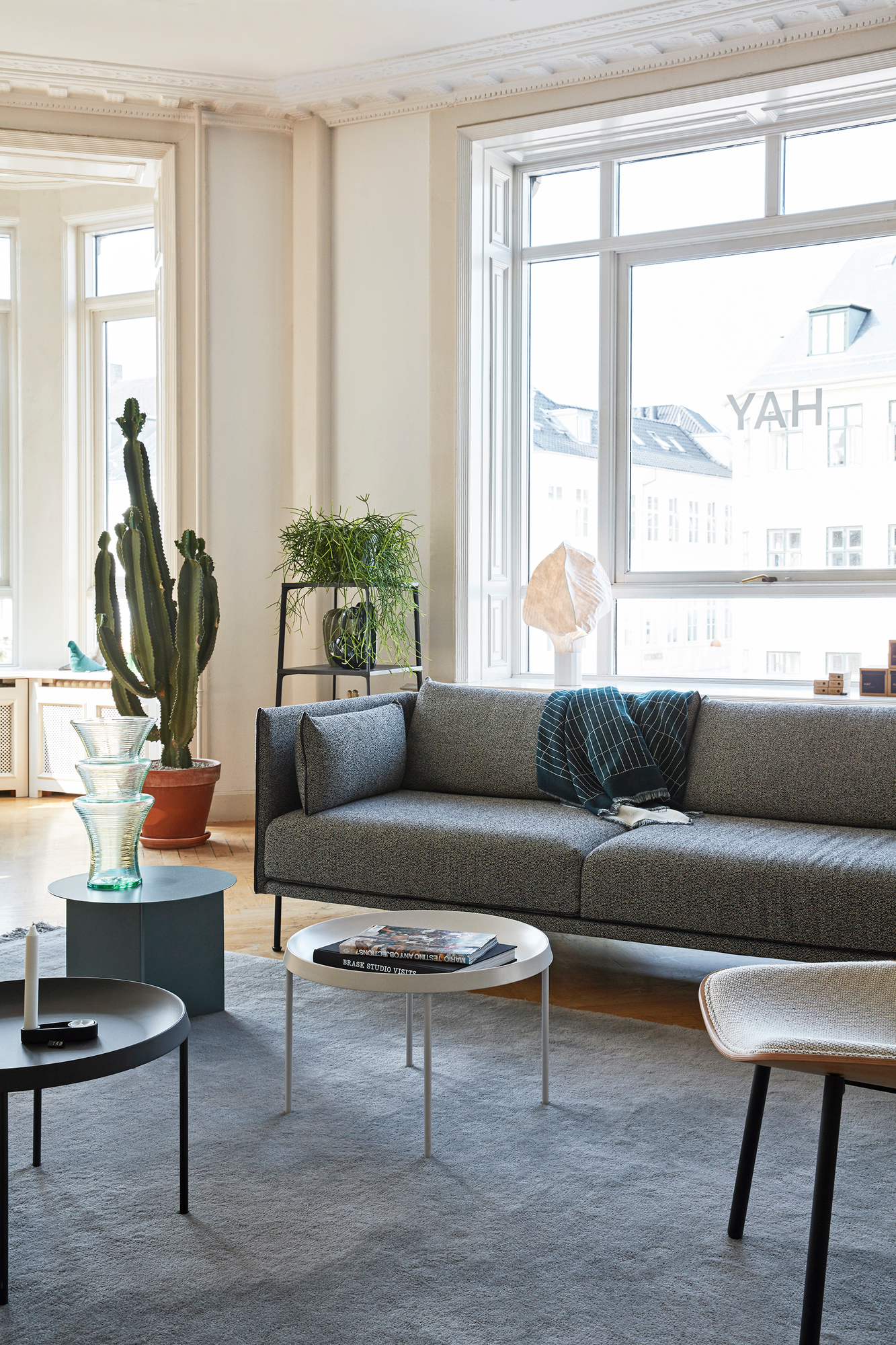 Silhouette 3 Seater Sofa Mono Version Hay Linara 142 Stahl